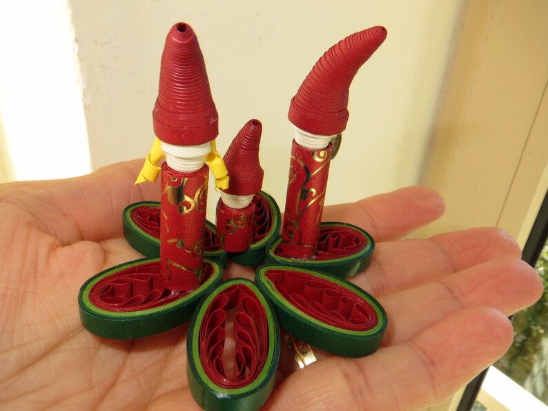 Quilled Gnome Nativity Scene Unique and Charming Handmade. Etsy