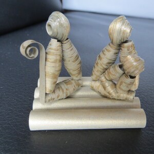 Presepe fatto a mano molto originale con perline di carta - perfetto per regali di Natale, famiglia, amici e collezionisti