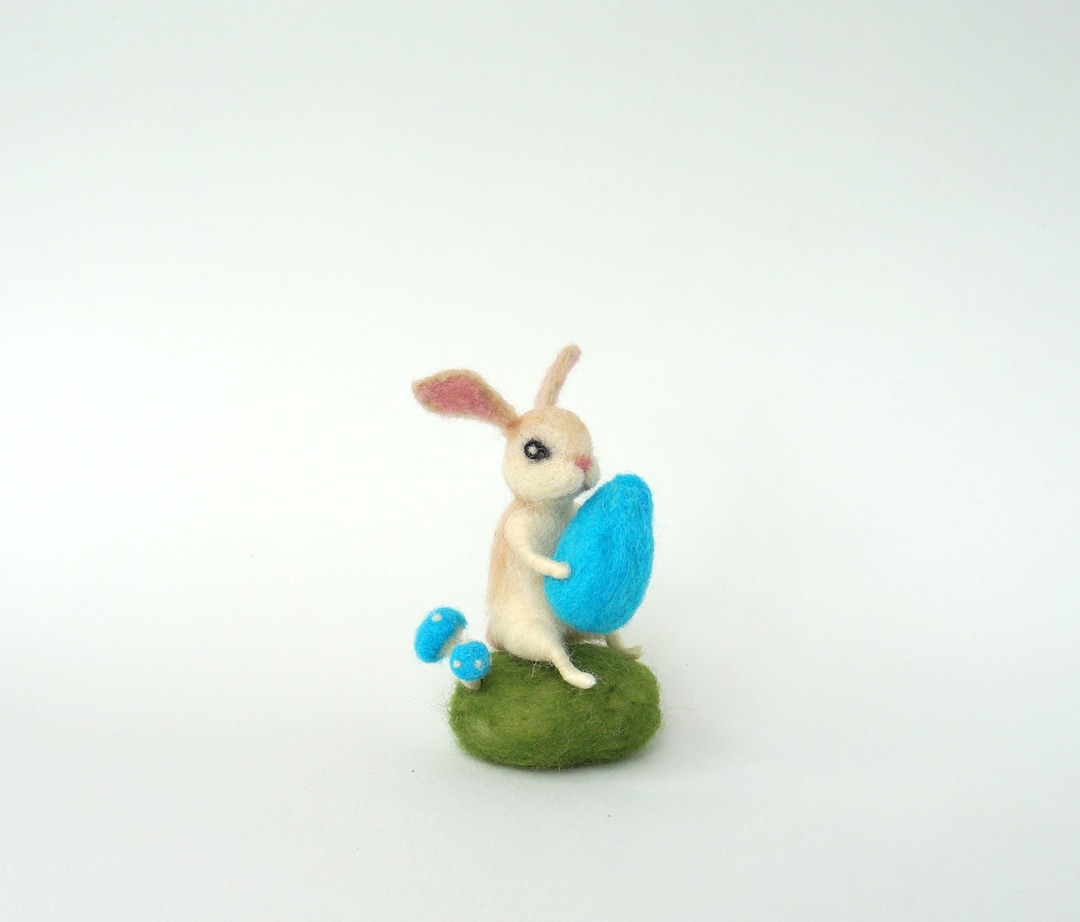 Easter Bunny Felted Easter Rabbit Spring Hare Easter Egg Spring ...