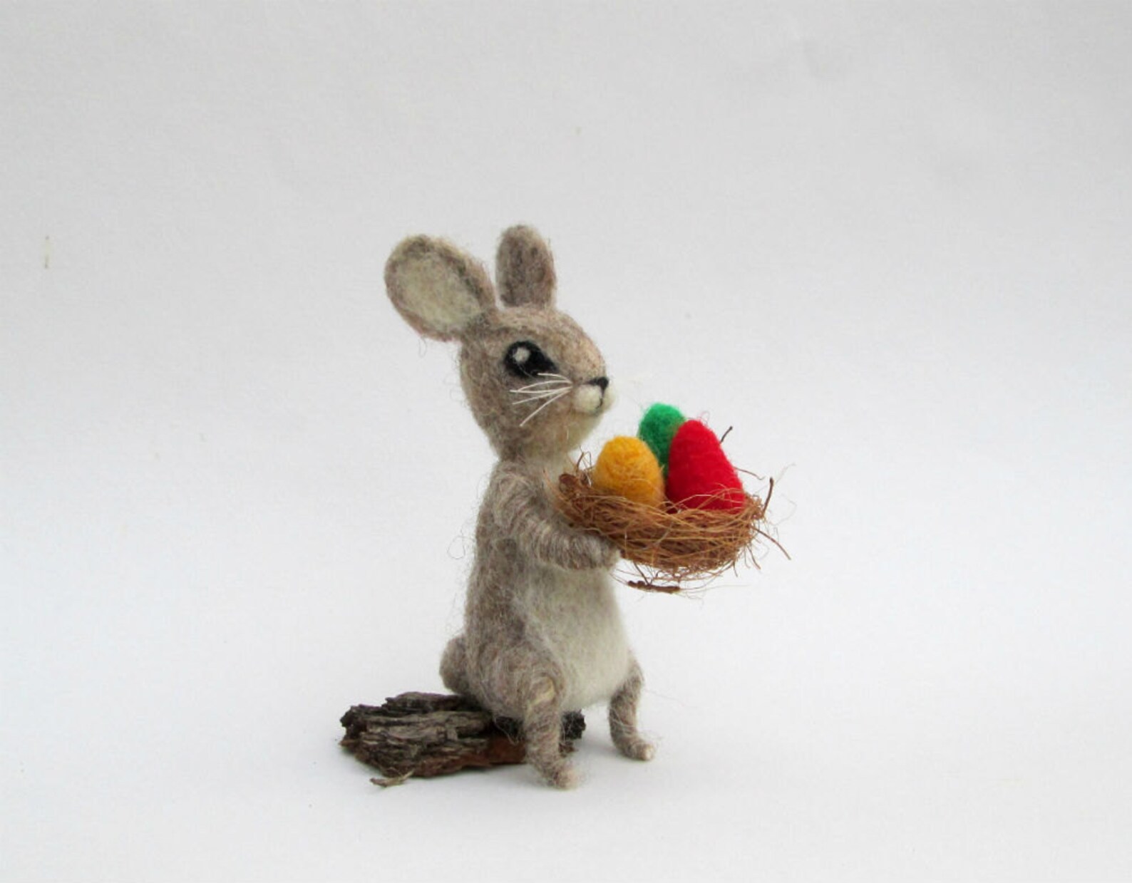 Easter Bunny Needle Felted Bunny Spring Hare Felted Easter Wool Rabbit ...