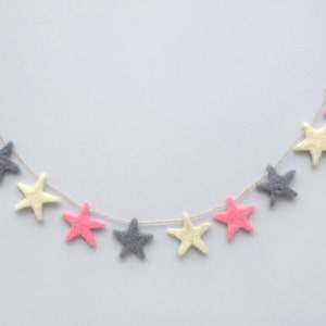 Nursery Banner Custom color Star Garland  Felt star banner Spring Decor Felt  Garland Nursery decor Home Decor Wedding Garland Baby Shower