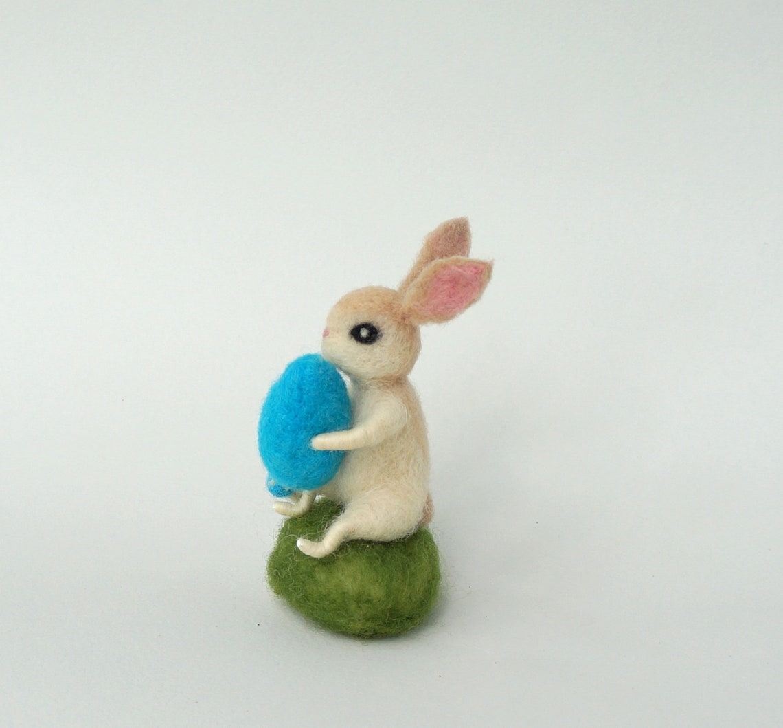 Easter Bunny Felted Easter Rabbit Spring Hare Easter Egg Spring ...