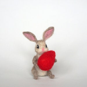 Osterhase Wolle Osterhase Ostereier Nadel gefilzt Hase Spring Art Doll gefilzt braun Osterhase Ornament Wolle Spielzeugkaninchen Filz Woodland