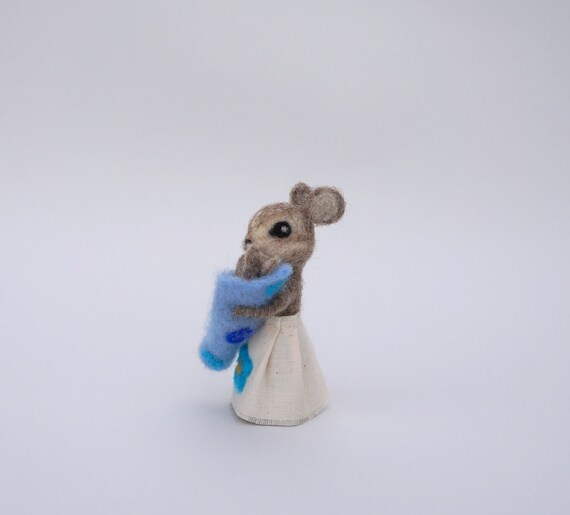 felt bunny in blue dress Regina Rabbit - Easter Bunny Felt Softie Pattern PDF
