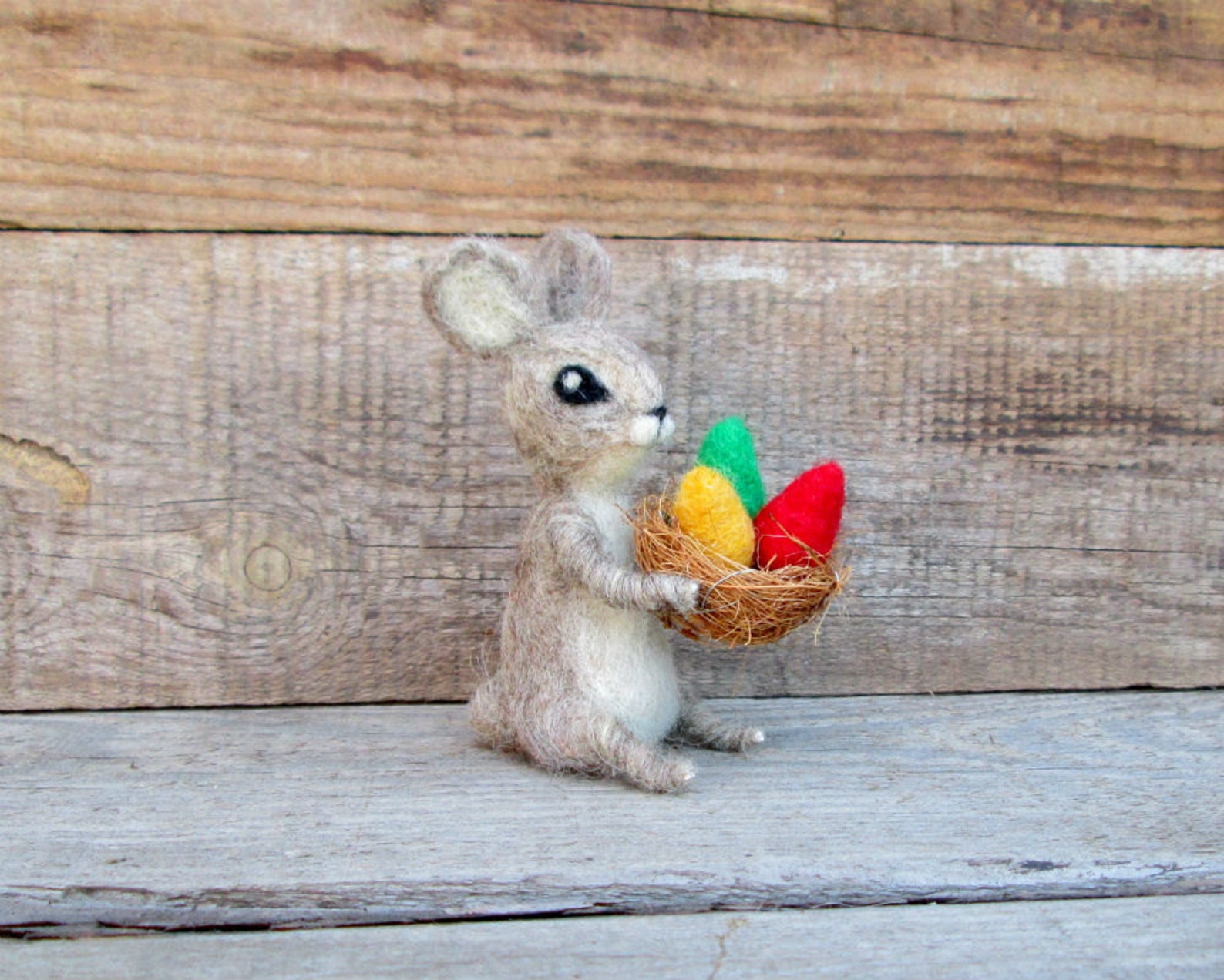 Easter Bunny Needle Felted Bunny Spring Hare Felted Easter Wool Rabbit ...