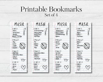 ACOTAR Inspired Bookmarks | MASH Style Bookmarks | Fantasy Romance | Romantasy Reader Gifts | Bat Boys & Feyre | Digital Download