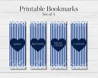 ACOTAR Inspired Bookmarks | Lace Heart Bookmarks | Fantasy Romance | Romantasy Reader Gifts | Rhysand & Night Court | Digital Download