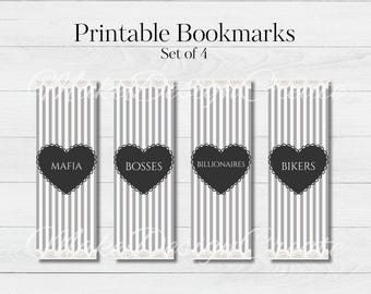 Morally Grey Men Bookmarks | Lace Heart Bookmarks | Bikers, Billionaires, Bosses, Mafia | Smut Readers Bookmarks | Digital Download