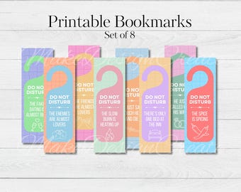 Do Not Disturb Bookmarks | slow burn, enemies to lovers, one bed, spicy books | Trope bookmarks | Printable Bookmarks | Book Lover Gift