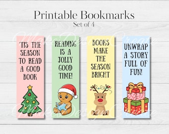 Kid's Christmas Bookmarks | Holiday Bookmarks | Kid's Christmas Bookmarks | Teacher Resources | Stocking Stuffers | Printable Bookmarks