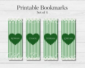 ToG Inspired Bookmarks | Lace Heart Bookmarks | Fantasy Romance | Romantasy Reader Gifts | Rowan, Dorian, Chaol, Lorcan | Digital Download