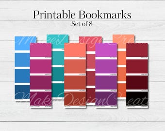 ToG Inspired Bookmarks | Paint Sample Bookmarks | Fantasy Bookmarks | Romantasy Bookmarks | Fireheart, Terrasen, Aelin | Digital Download