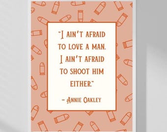 Western Cowgirl Wall Art Printable | Vintage Western Quote Art | Wild West Decor | Annie Oakley Quote | Digital Download