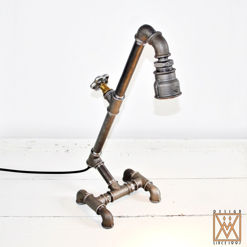 Faucet Switch Industrial Desk Lamp Repurposed Plumbing Etsy