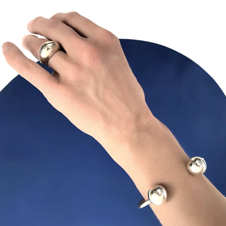 Silver Charm Torque Bangle Bracelet open cuff Bangle Etsy