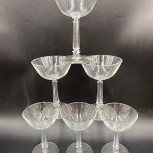 Vintage Cocktail Glasses - Cocktail Glasses - Shrimp Cocktail Glasses - Set of 6 - Vintage Coupe Glasses - Coupe Glasses - Wine Glasses