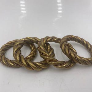 Vintage Brass Napkin Rings - Set of 4 - Brass Napkin Rings - Napkin Rings - Napkin Ring Holder - Brass Napkin Ring Holder - Brass Dining