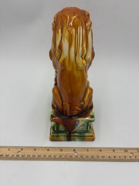 Vintage Chinese Ceramic Guardian Lion Statue Foo Dog Fu Lion