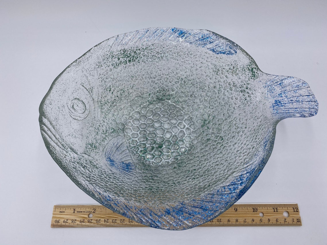 Vintage Glass Fish Bowl Glass Fish Bowl Vintage Glass Fish Etsy
