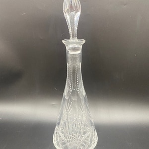 Vintage Crystal Decanter - Crystal Decanter - Vintage Glass Decanter - Glass Decanter - Vintage Barware - Decanter - Collectible Barware
