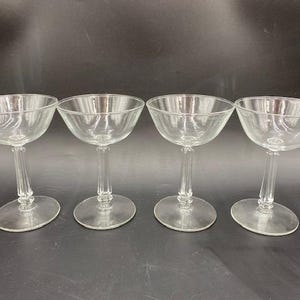 Vintage Cocktail Glasses - Cocktail Glasses - Shrimp Cocktail Glasses - Set of 4 - Vintage Coupe Glasses - Coupe Glasses - Wine Glasses