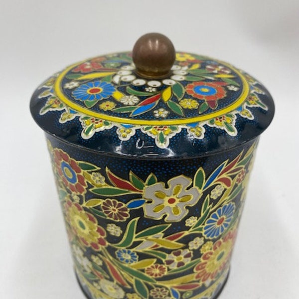 Vintage Candy Tin - Candy Tin - Vintage Daher Tin Container - Vintage Daher Container - Daher Container - Vintage Daher - Daher Tin