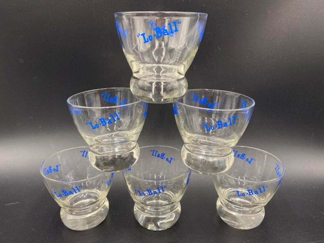 Vintage Lo Ball Glasses Set of 6 Lo Ball Glasses Lo Ball Etsy