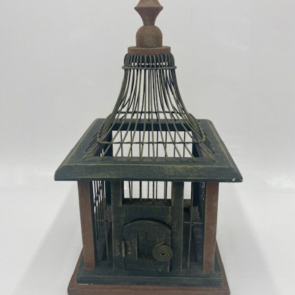 Vintage Bird Cage - Bird Cage - Small Bird Cage - Vintage Cage - Oriental Bird Cage - Asian Bird Cage - Whimsical Bird Cage - Bird Lover