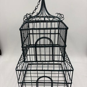 Vintage Wire Bird Cage - Vintage Metal Bird Cage - Vintage Bird Cage - Bird Cage - Chinoiserie Bird Cage - Hanging Bird Cage - Bird House