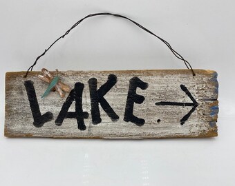 Vintage Wooden Sign - Wooden Sign - Sign - Vintage Wooden Lake Sign - Wooden Lake Sign - Lake Sign - Rustic Sign - Lake House Sign - Lake