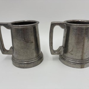 Vintage Pewter Mug - Pewter Mug - Set of 2 - Vintage Pewter Stein - Pewter Stein - Pewter Collectible - Vintage Pewter Tankard - Tankard