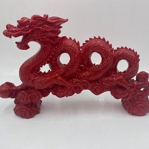Vintage Red Dragon Figurine - Red Dragon Figurine - Vintage Dragon Figurine - Dragon Figurine - Dragon - Red Dragon Statue - Dragon Statue