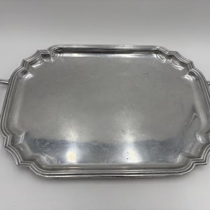 Vintage Pewter Tray - Pewter Tray - Vintage Armetale Tray - Armetale Tray - Large Metal Tray - Vintage Silver Tray - Silver Tray - Tray