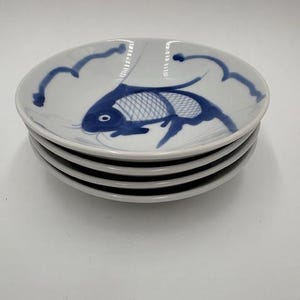 Vintage Chinese Koi Bowls - Chinese Bowls - Set of 4 - Vintage Bowls - Koi Fish Bowl - Carp Bowls - Rice Bowl - Noodle Bowl - Chinoiserie