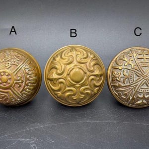 Antique Cast Brass Door Knob - A Only Available For Purchase - Cabinet Furniture Hardware - Industrial Decor - Architectural Salvage