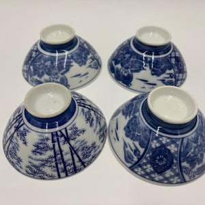 Vintage Japanese Soup Bowls - Vintage Asian Soup Bowls - Set of 4 - Japanese Bowl - Asian Bowl - Vintage Noodle Bowls - Vintage Rice Bowls