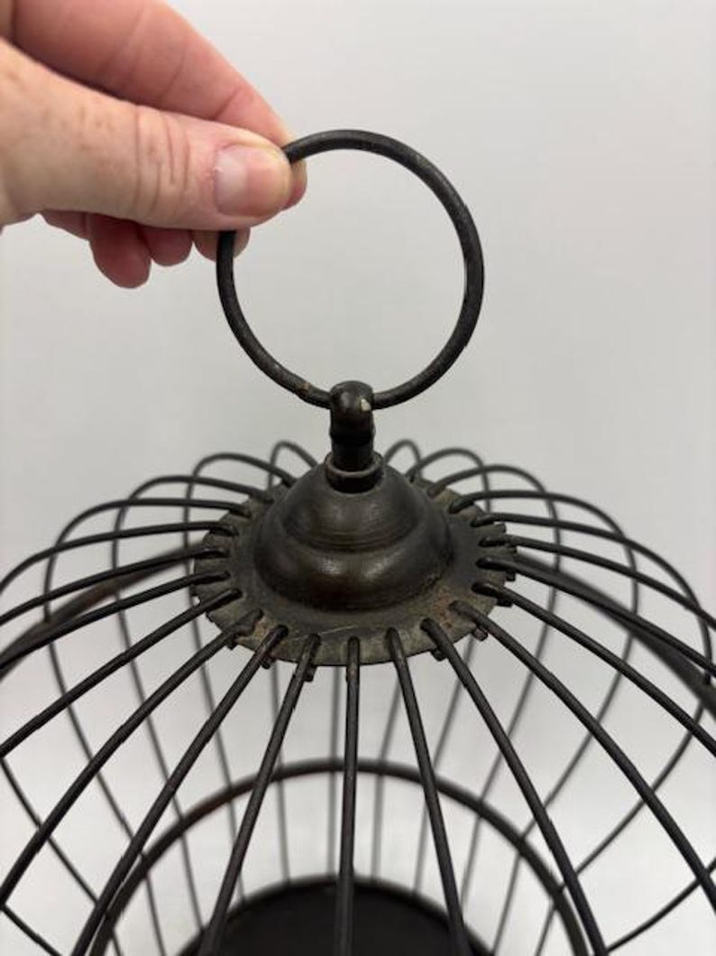 Vintage Metal Wire Bird Cage - Etsy