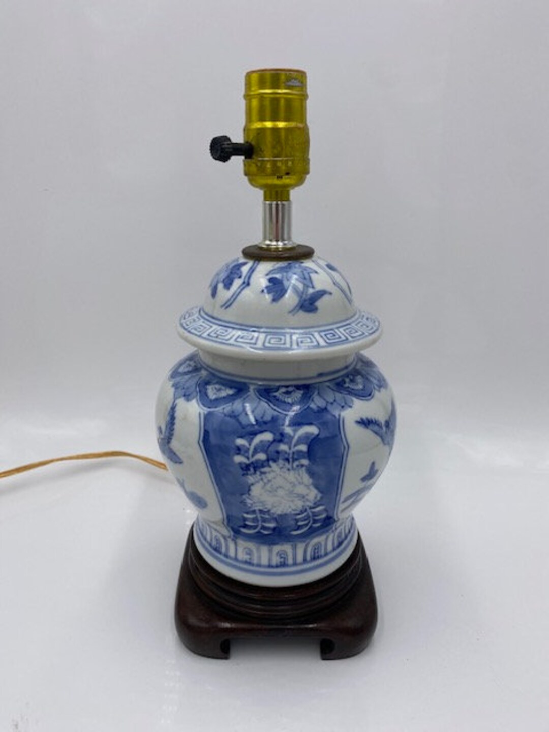 Vintage Ginger Jar Table Lamp Ginger Jar Table Lamp Small Ginger Jar Lamp Ginger Jar Light Blue