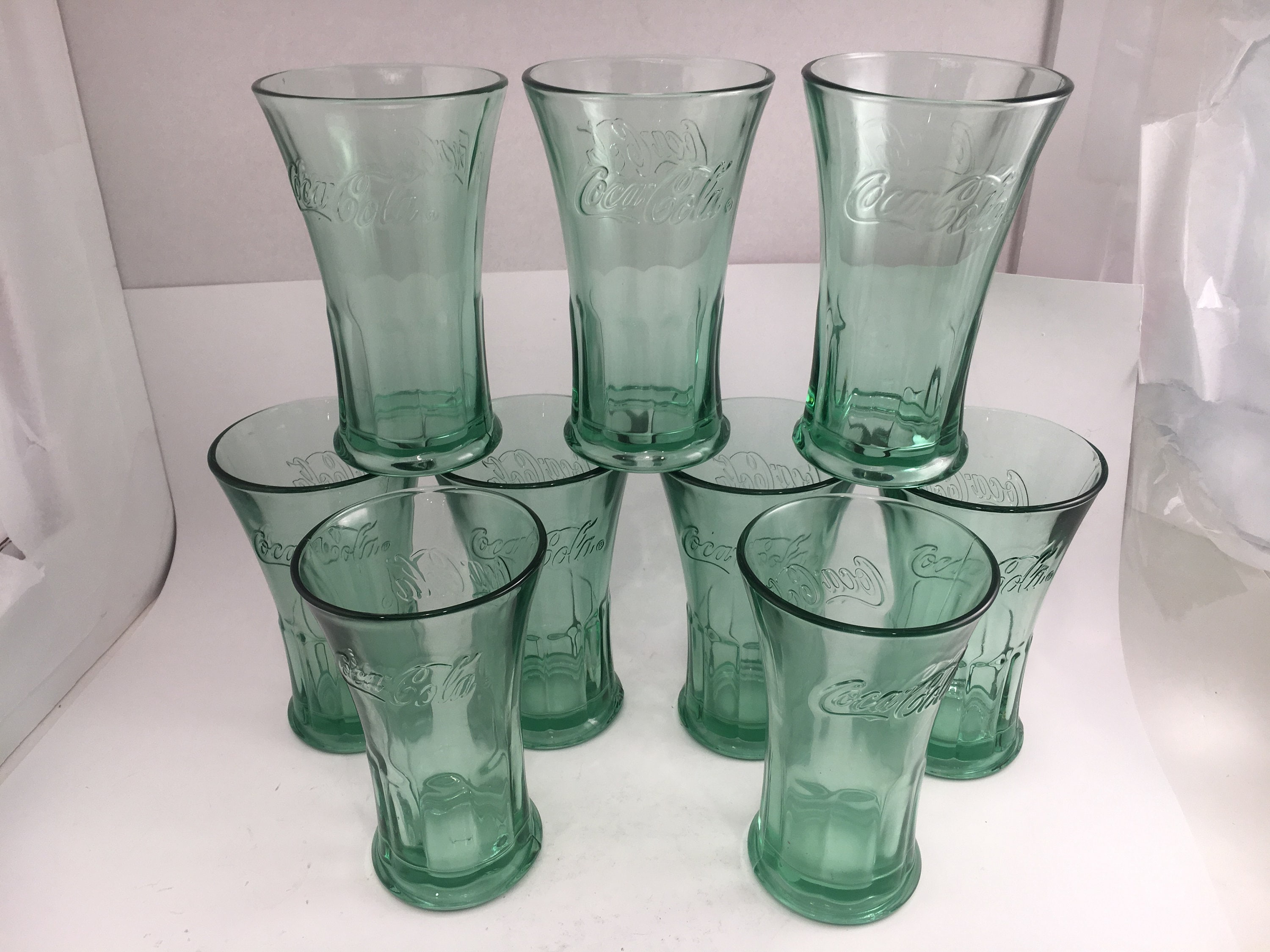 Vintage CocaCola Glasses Set of 9 Vintage Coke Glasses Etsy