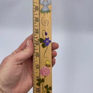 Vintage Hand Painted Ruler - Hand Painted Ruler - Vintage Ruler - Ruler ...