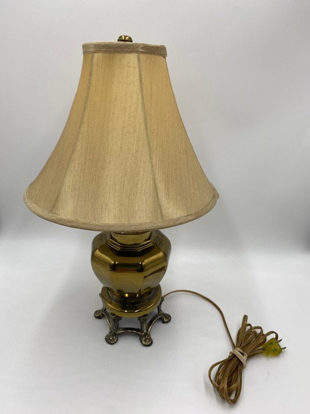 Small Vintage Brass Table Lamp Small Brass Table Lamp Etsy