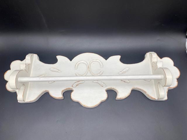 Vintage Wood Towel Holder - Wall Mounted Towel Holder - Towel Bar - Wooden Towel Holder - Wooden Towel Bar - Hand Carved Towel Holder