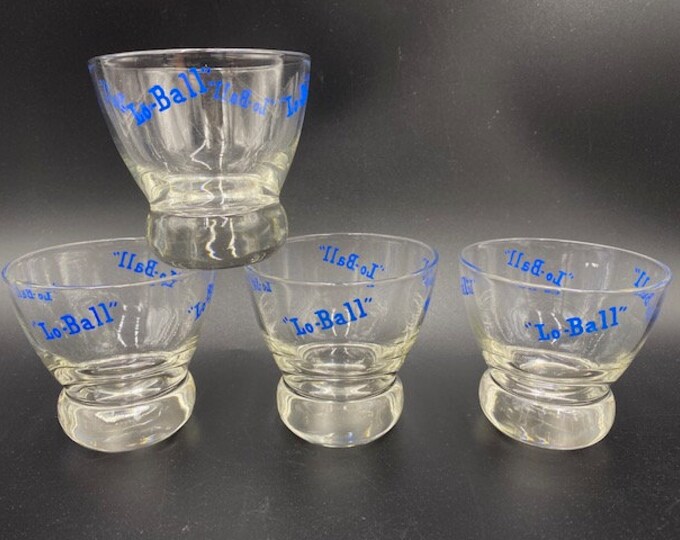 Vintage Lo Ball Glasses Set of 4 Lo Ball Glasses Lo Ball Etsy