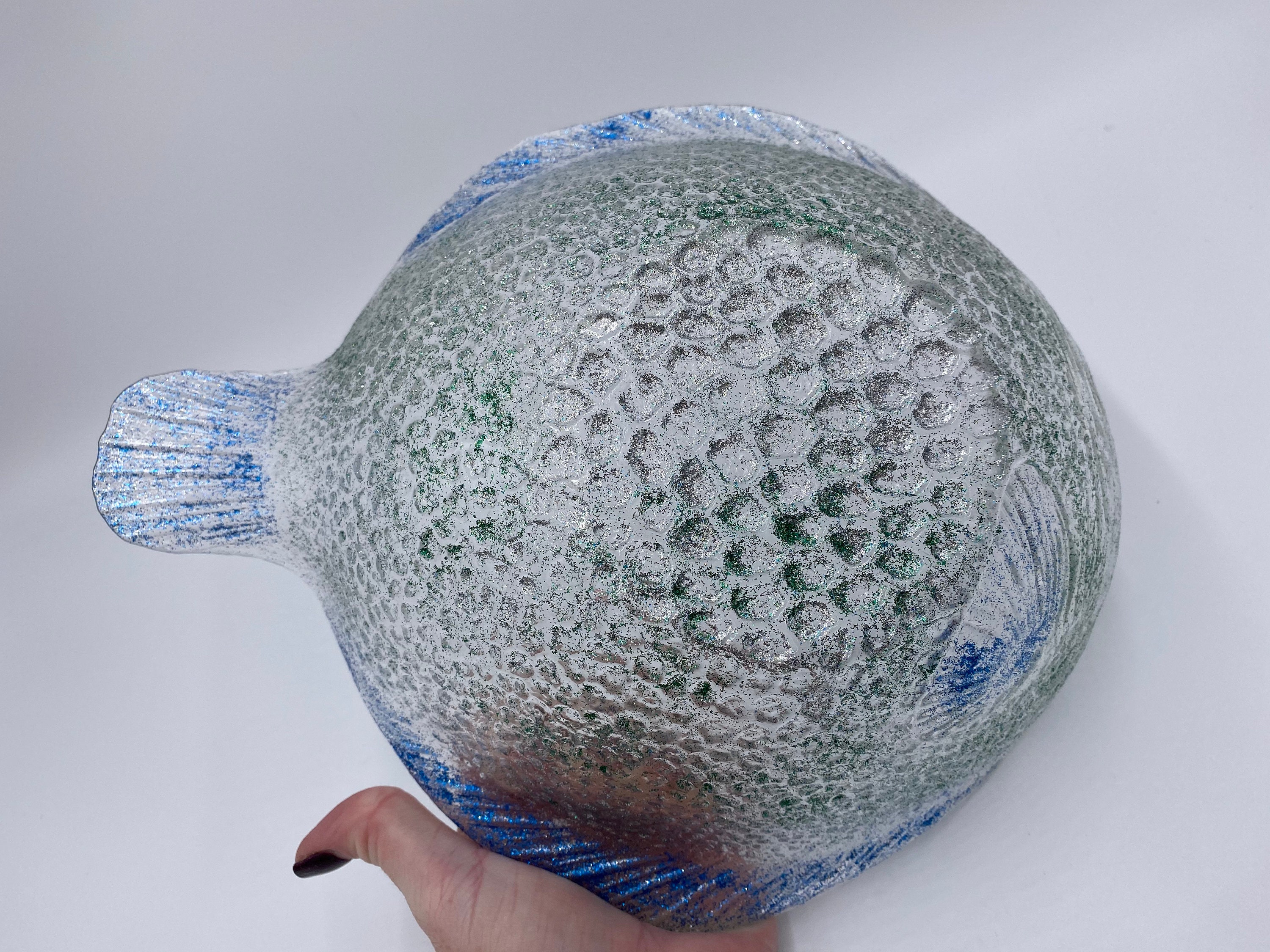 Vintage Glass Fish Bowl Glass Fish Bowl Vintage Glass Fish Etsy