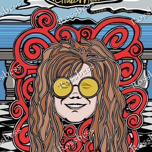Ritratto di Janis Joplin Fiore al sole