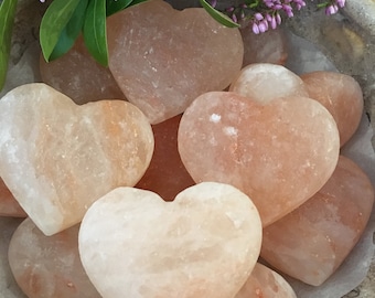 Himalayan Salt Massage hearts - Salt Ancient Seas, Deodorant, Bath Salt, Salt Soap, Natural Cleanser, Hot Or Cold Massage Tool