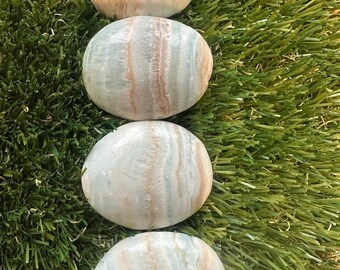Caribbean Calcite Palm Stone - Perfect For Anxious Hands And Busy Minds