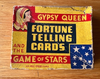 Gypsy Queen Fortune Telling Cards And The Game Of Stars Vintage Divination Cards 1955's VERY RARE