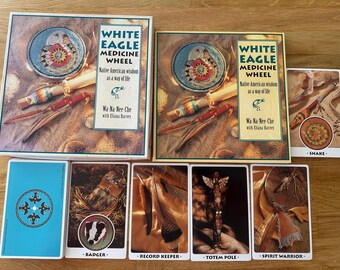White Eagle Medicine Wheel Divination Cards Native American by Eliana Harvey