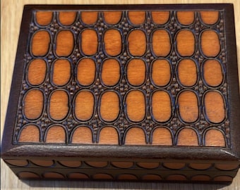 Handcrafted Beautifully Designed Inlayed Wooden Box Unused
